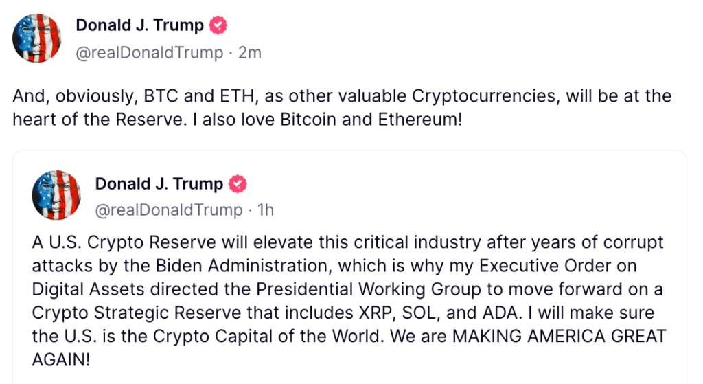 Trump Bitcoin reserve